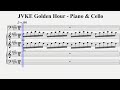 JVKE Golden Hour   Piano &amp; Cello Sheet Music