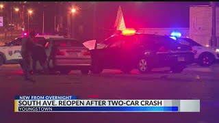 Two-car accident shuts down part of South Avenue overnight