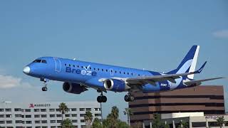 Breeze Airways Embraer E190 N112BZ LGB Landing 30 FIRST BREEZE FLIGHT TO LGB