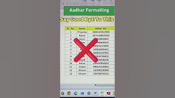 Adhar formatting in axcel #exceltips #exceltrick #exceltutorial #shortsfeed