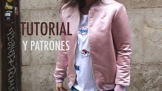 DIY Como hacer chaqueta bomber para mujer (patrones gratis) - YouTube