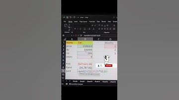 Use of PMT PPMT And IPMT Financial Function in Excel #shorts #viral