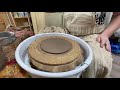 41. Plate making using slab roll technique. Then flattening out on the wheel using a rolling pin.