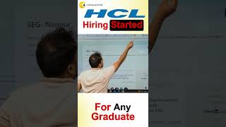 HCL Hiring - Any Graduate can apply ! Urgent Hiring !