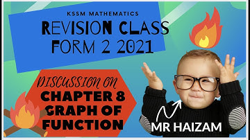 Discussion Form 2 Chapter 8 Graphs of Function (PART1) #mrsmchannel