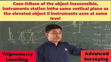 Case-II:Base of the object inaccessible, instruments axes at same level
