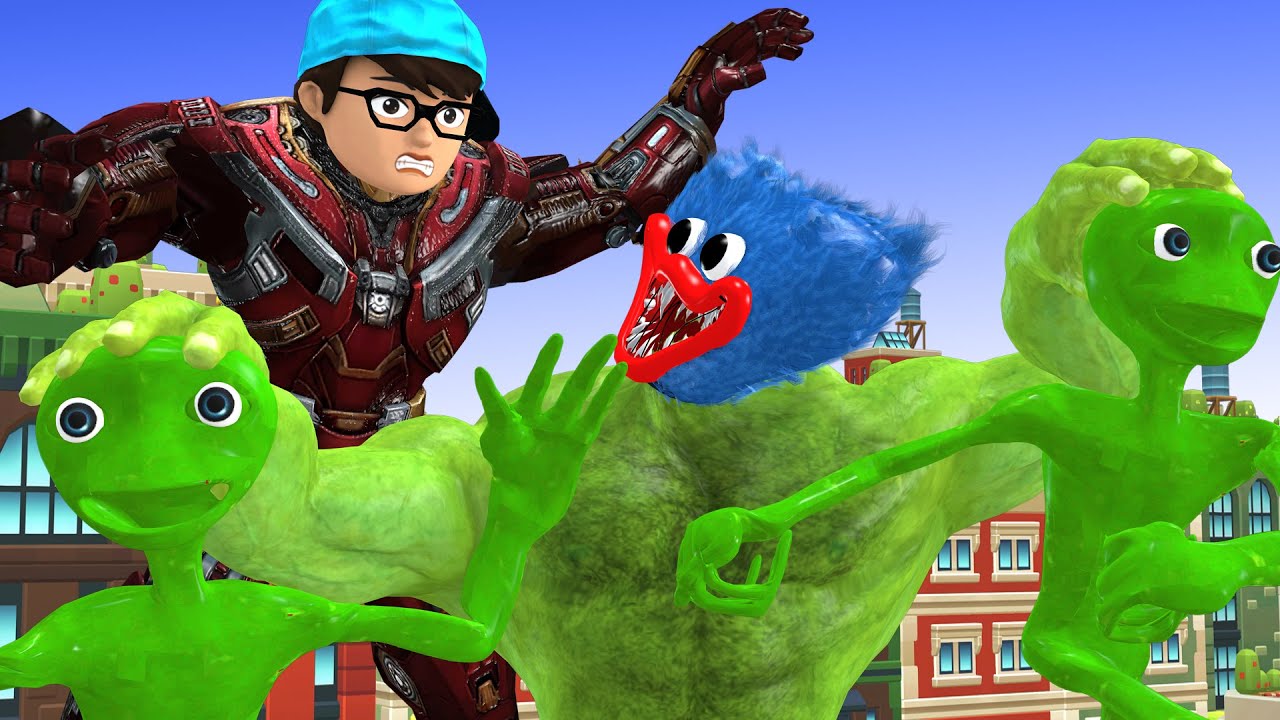 Avengers Nick IronMan vs Giant Huggy Wuggy Rescue Doll Squid Game - Scary Teacher 3D Funny Animation