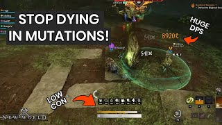 How To Run DPS No CON New World Build Without Dying! (Mutation Guide)