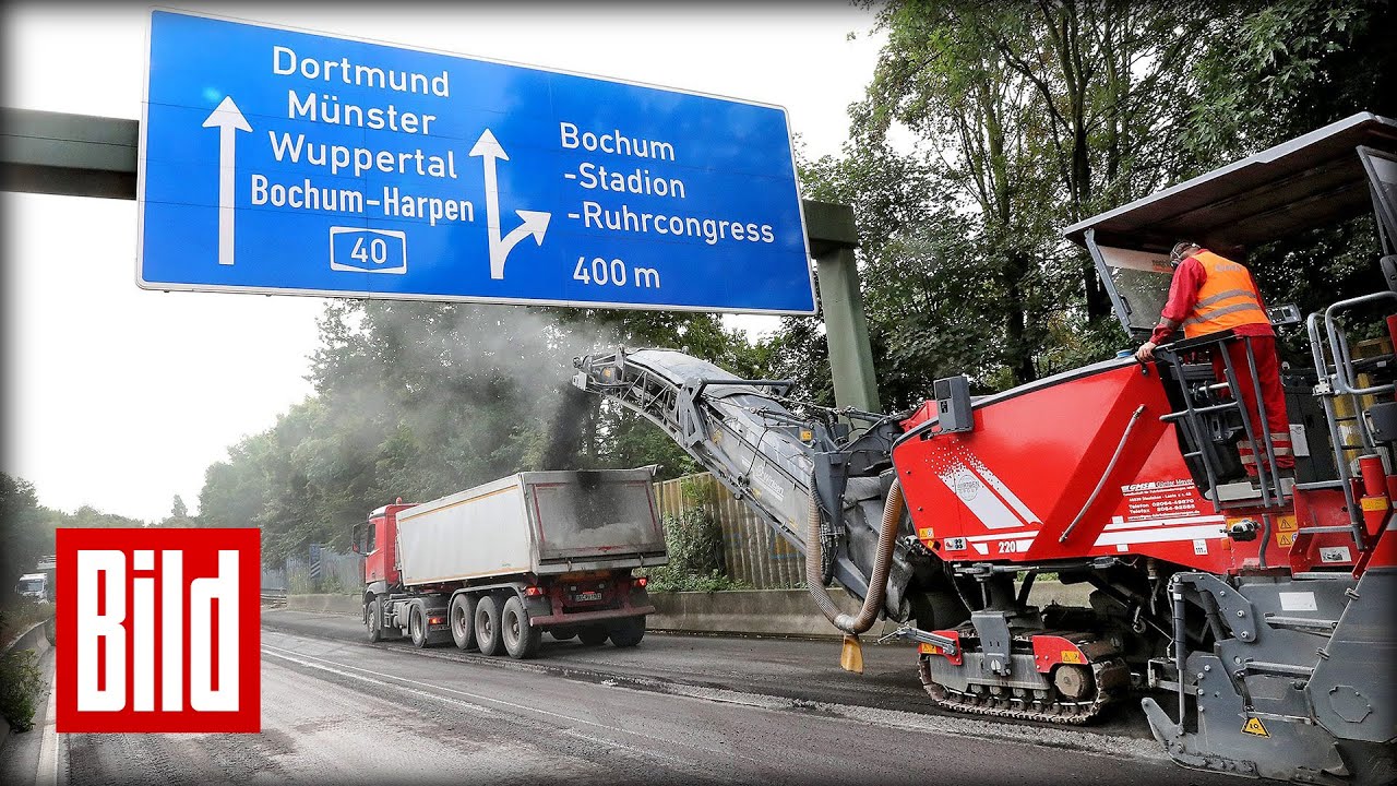 Stau auf der A 40 - Baustelle zur Ferienzeit
