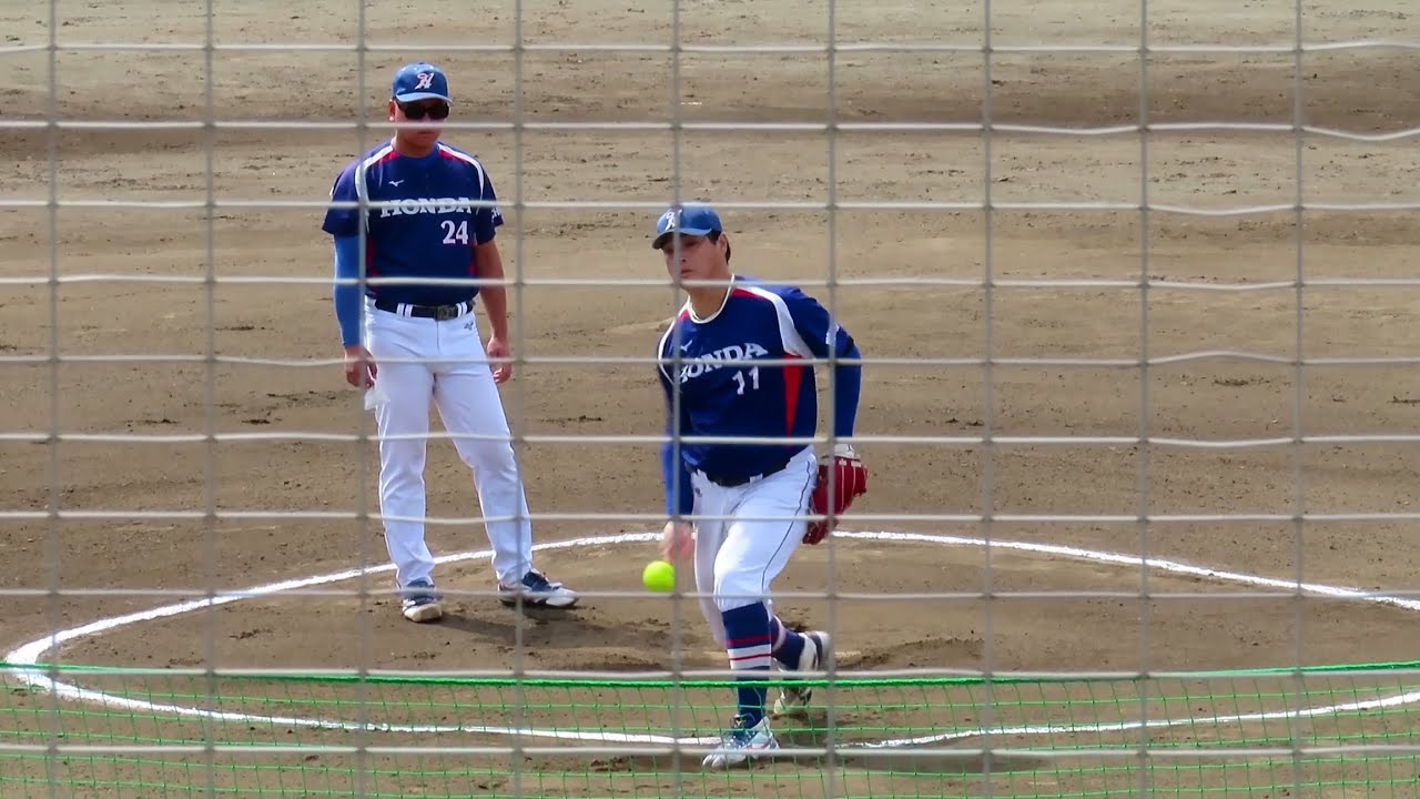 2025/9/22　【男子ソフトボール日本代表エース】　池田空生 （Honda）　9奪三振完封　奪三振シーン　天皇盃 準決勝　トヨタ自動車戦　【地元伊勢原で快投】