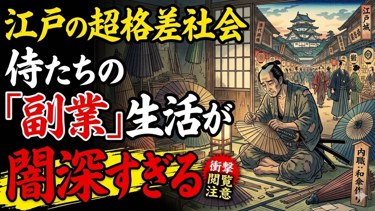 【衝撃】年収1兆円vs600万円！江戸の超格差社会と侍たちの「副業」生活が闇深すぎる【歴史解説】丨日本史丨歴史丨驚愕の事実