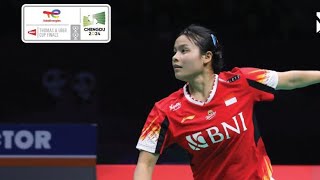 Komang Ayu Cahya Dewi Bawa Indonesia Ke Final Uber Cup 2024 #badmintonhariini