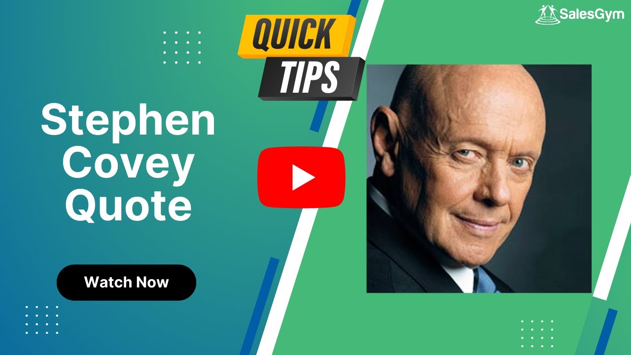 Stephen Covey Quote - YouTube