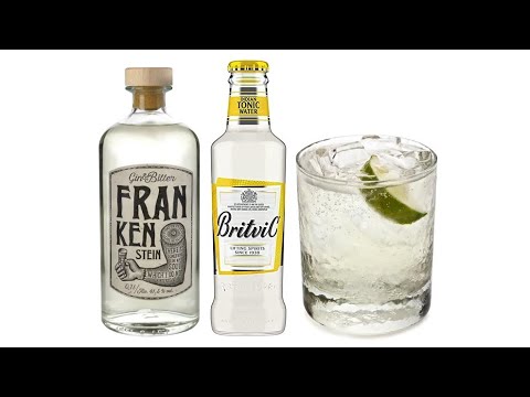 Коктейль "Джин тоник" на основе джин биттера Frankenstein и тоника Britvic