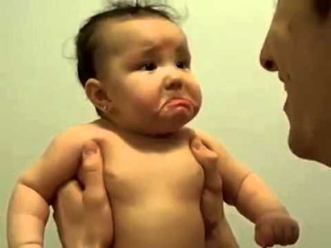Baby Scared By Father's Evil Laugh