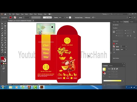 Thiết kế bao lì xì đẹp bằng AI illustrator | Chia sẻ vector file thiết
kế bao lì xì