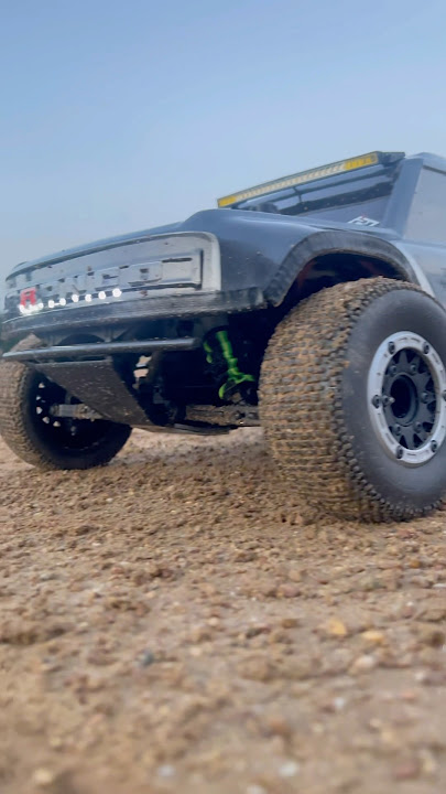 Testing new wheels and tires. Wider stance helps me not traction roll #losi #fordperformance