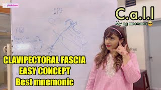 Clavipectoral Fascia BEST MNEMONIC & EXPLANATION MADE EASY WITH Dr. hasana