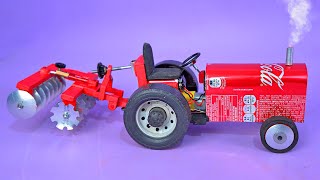 Make an Amazing Mini Tractor Harrow recycling Soda Cans