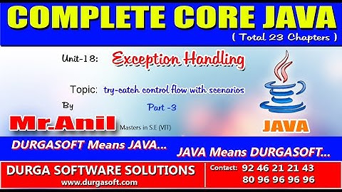 Core Java Exception Handling   try catch control flow with scenarios   Part -3