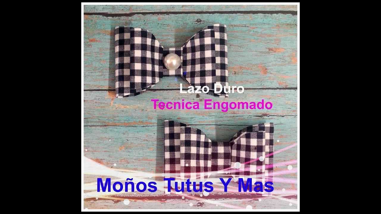 LAZO DURO TECNICA ENGOMADO Paso a Paso STIFF HAIR BOW Tutorial DIY How To PAP Video 88
