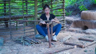 Julia Made A Simple Table in Jungle | Julia Daily Life