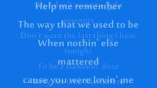 Help Me Remember-Rascal Flatts lyrics chords