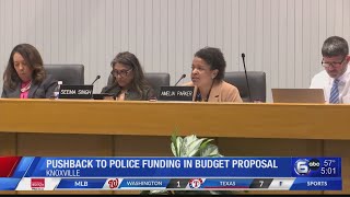 Pushback to some funding in budget proposal at Knoxville city council meeting