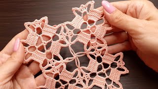 картинка: АЖУРНЫЙ КВАДРАТНЫЙ МОТИВ вязание крючком мастер-класс How to Crochet for Beginners