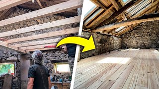 #37 🏠  ¿Empieza la CABAÑA a estar habitable? || Restauración Cabaña de Piedra ABANDONADA desde Cero