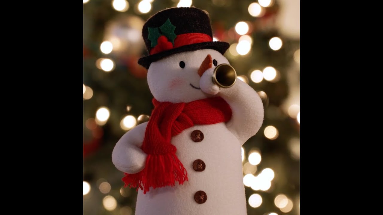 Hallmark 2018 WIRELESS MUSICAL TREE LIGHTING SNOWMAN AND RECEIVER Plays 5 Songs 