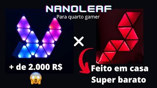 Como fazer NANOLEAF (painel led, DIY) caseiro Barato e Fácil para quarto gamer em 2022/Passo-a-passo