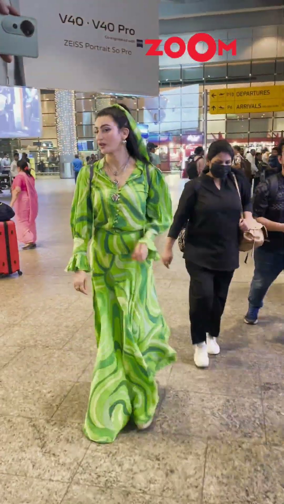 Shalini Passi STUNS in a green long dress as spotted at the airport ? #shalinipassi #shorts