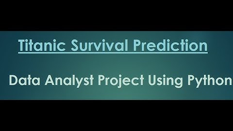 Titanic Survival Prediction Using Python | Data Analyst Project for Beginners | Analyze This 📊