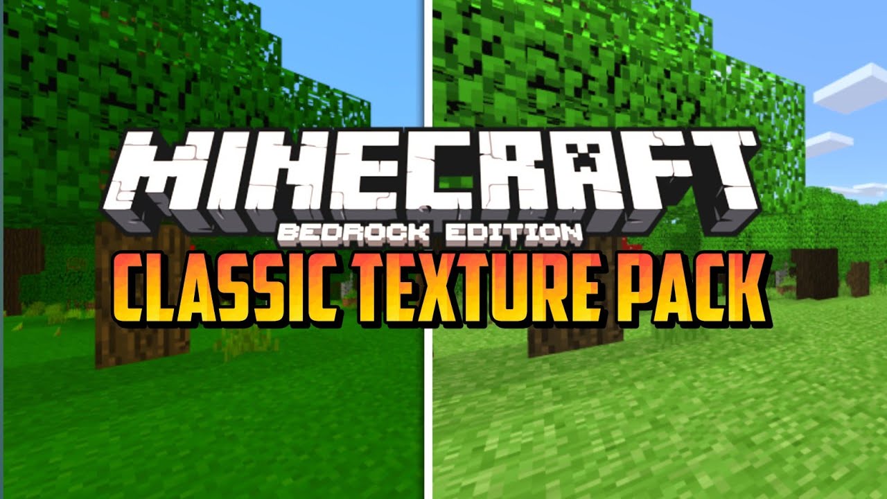 Minecraft Bedrock: How To Get The OLD Classic Texture Pack!? 