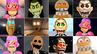 Escape Mr Funny's ToyShop Vs Escape Miss Ani Tron's Detention All Jumpscares Comparison