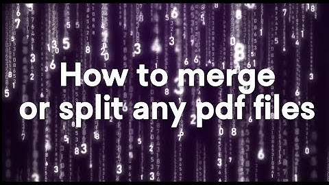 How to merge and split any pdf files using C#