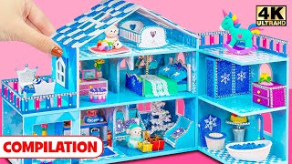 Make Amazing Frozen Mansion with 10 Room for Princess Elsa from Cardboard  DIY Miniature House