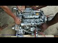 Yanmar engine test run.