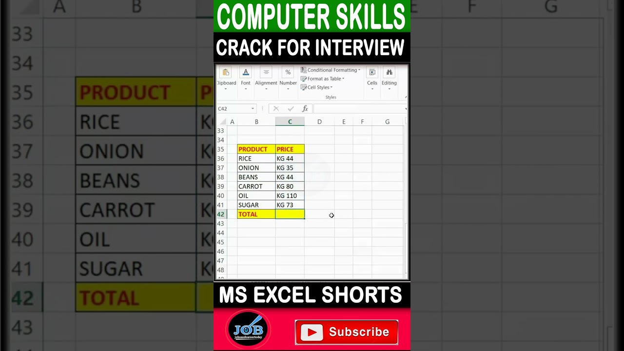 Excel Interview Question Tips and Tricks 