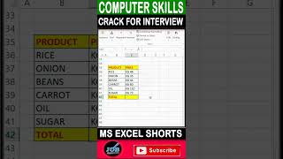Excel Interview Question Tips and Tricks #exceltutorial #msexcel #microsoftexcel#excel #exceltips screenshot 4