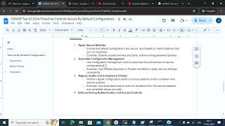 OWASP Top 10 2024 Proactive Controls Secure By Default Configurations
