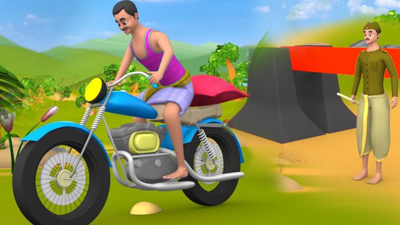 Bike Thief Hindi Story | बाइक चोर हिन्दी कहानी - 3D Animated Comedy Stories  | Maa Maa TV - YouTube