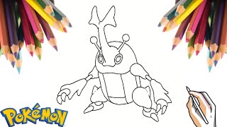 COMO DESENHAR O POKÉMON HERACROSS | HOW TO DRAW POKÉMON HERACROSS