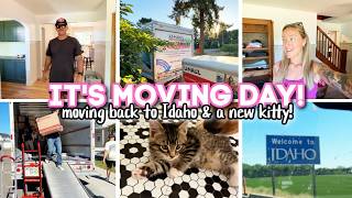 IT'S MOVING DAY // moving back to idaho and we got a new kitty