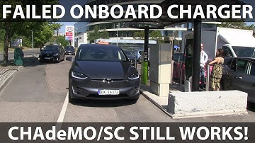 Tesla with broken onboard charger