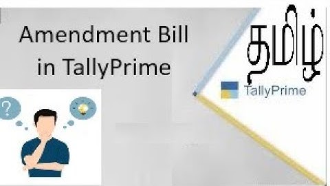Amendment Bill in TallyPrime | Amendment Entry in TallyPrime
