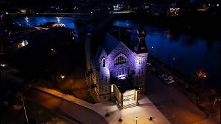 Downtown Almonte At Night Drone 4K