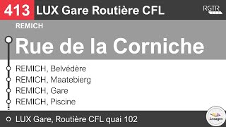 Annonce RGTR/RGTR Ansagen | 413 Remich - Luxembourg Gare | BoJa Ansagen 