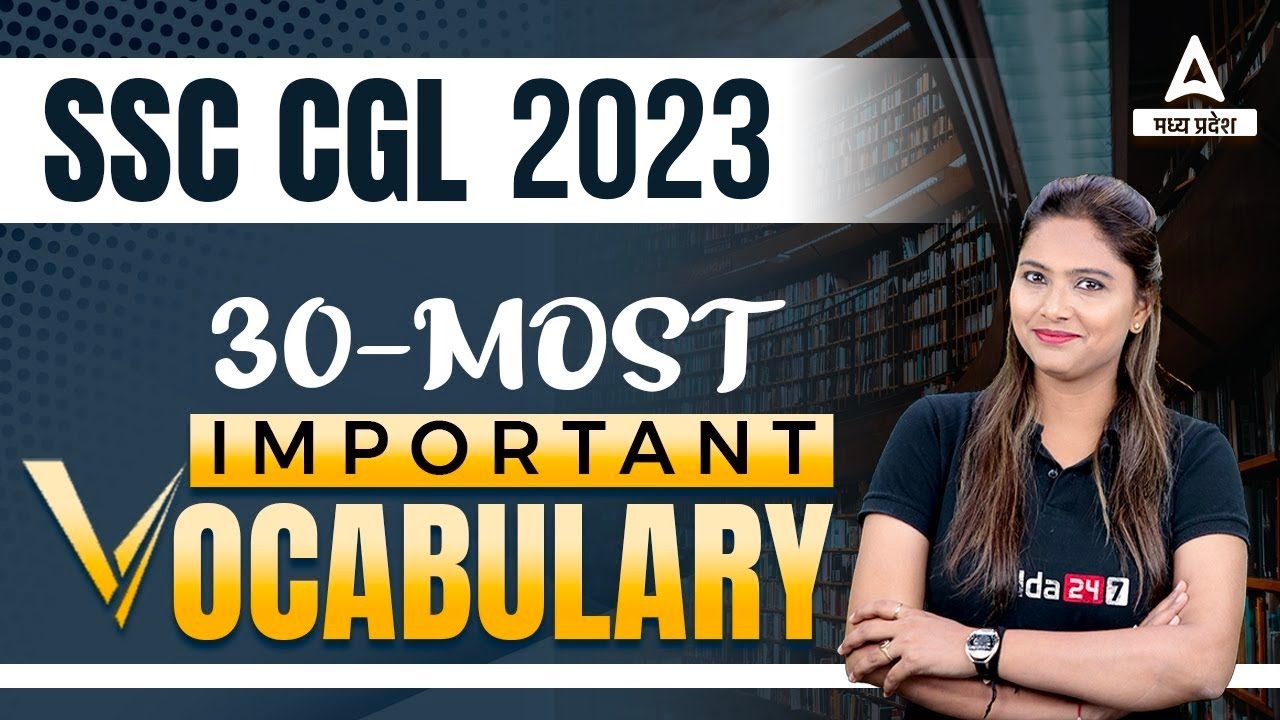 30 Most Important Vocabulary for SSC CGL | English by Pratibha Mam ...